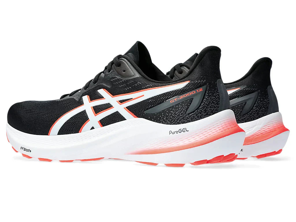 Asics GT-2000 12 Men's - Black/Sunrise Red
