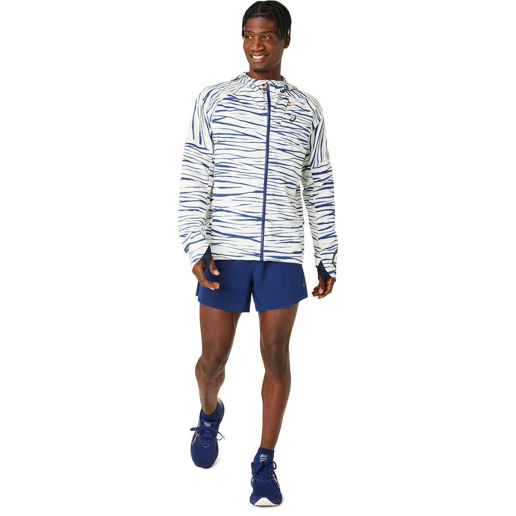 Asics Metarun Shibori Waterproof Jacket Men's - Birch/Blue Expanse