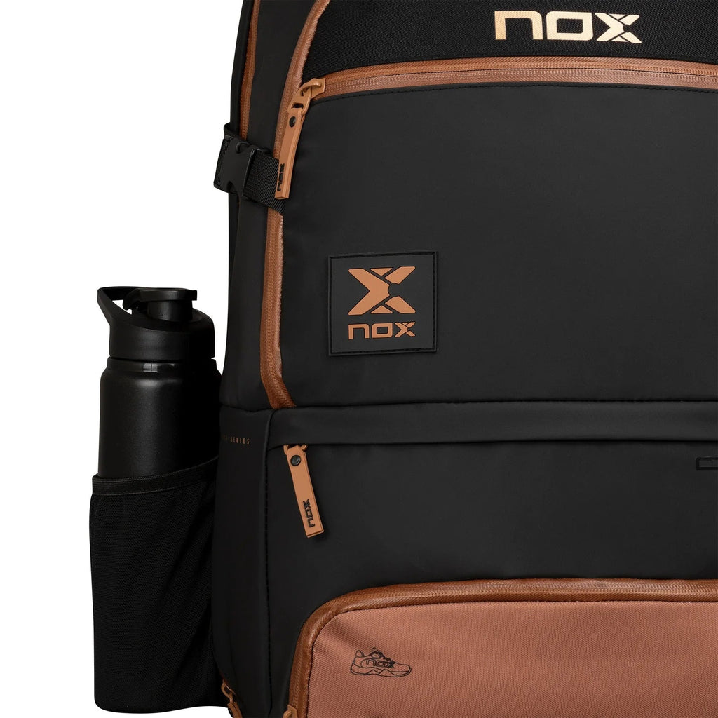 2024 Nox Luxury Open Series Padel Backpack (Black/Brown)