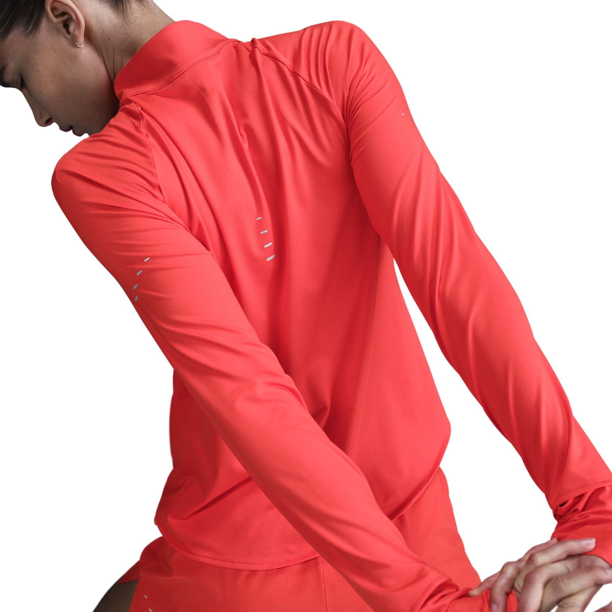 Nike Swift Women's Dri-FIT UV 1/4-Zip Running Top - Light Crimson