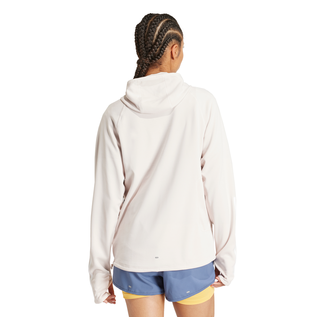 Adidas Own The Run 3-Stripe Hoodie Women's - Putty Mauve